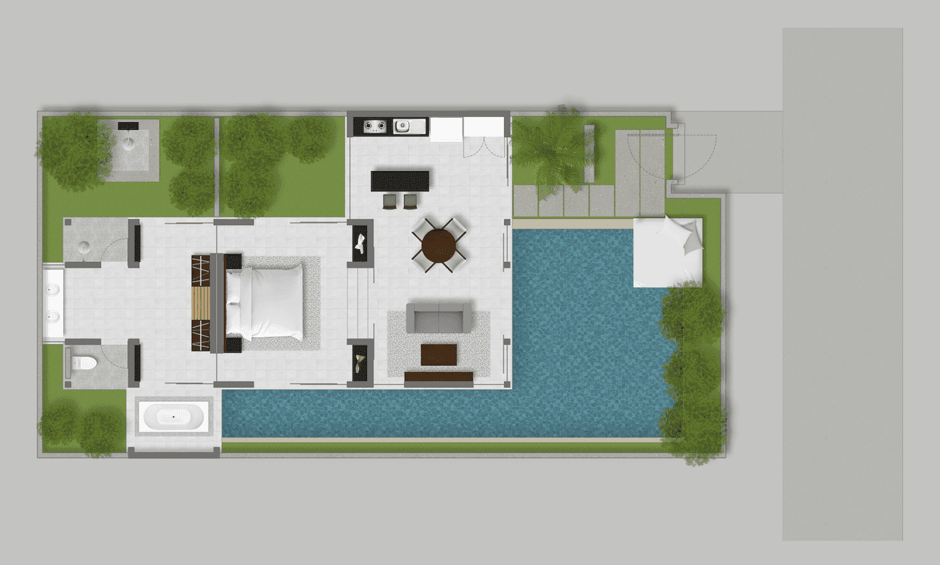 1 Bedroom Villa floor plan