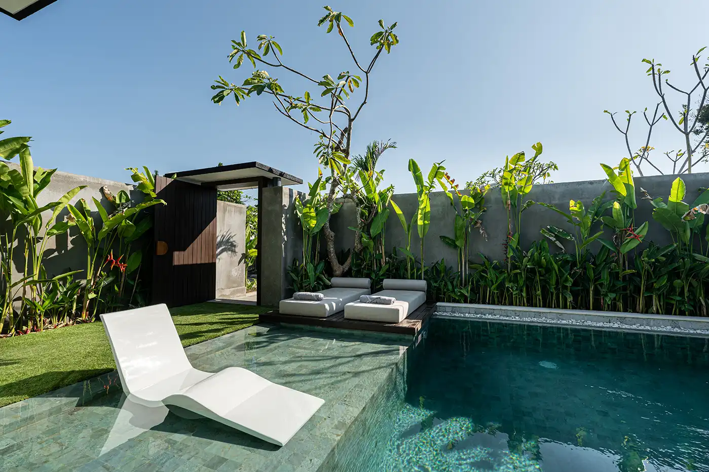 A private one-bedroom villa and pool at Pronoia Bali