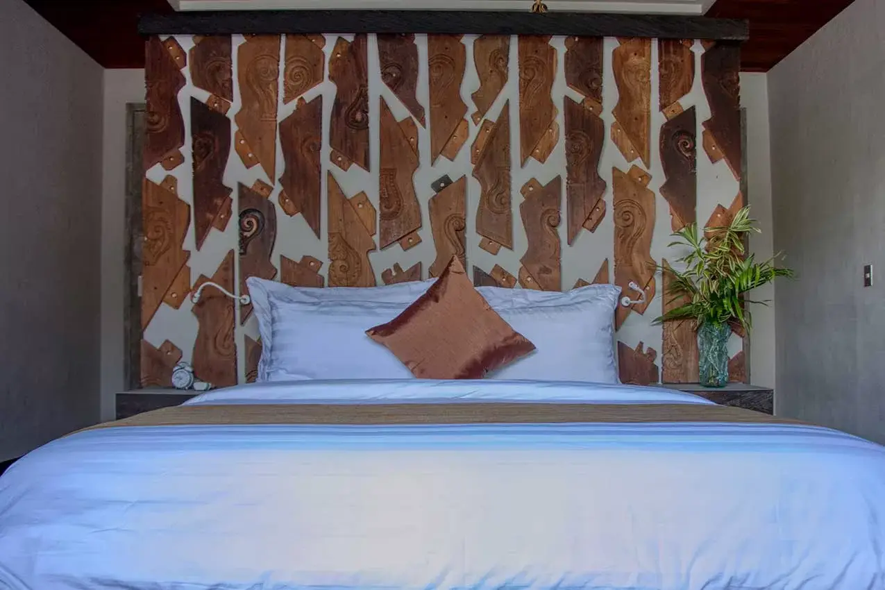 A private room at Pronoia Bali, prepared for sleep